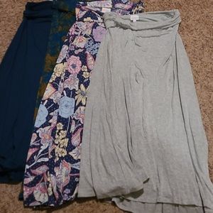 Lot of 4 Lularoe Maxi skirts Clearance